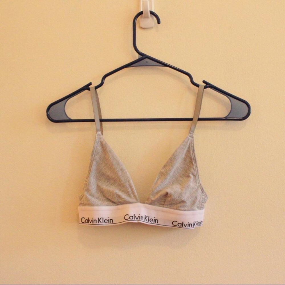 Gray Calvin Klein bra
